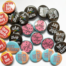 Load image into Gallery viewer, 1.25” Trans Pride Pronoun Buttons