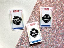 Load image into Gallery viewer, Rainbow Metal Pronoun Pin