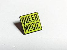 Load image into Gallery viewer, Bright Chartreuse Queer Magic Pin