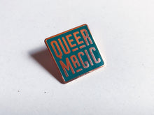 Load image into Gallery viewer, Dark Teal Queer Magic Pin