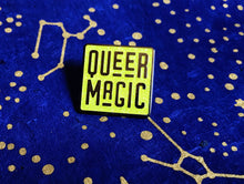 Load image into Gallery viewer, Bright Chartreuse Queer Magic Pin