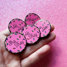 Load image into Gallery viewer, Donut Hard Enamel Pronoun Pin