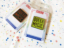 Load image into Gallery viewer, Bright Chartreuse Queer Magic Pin