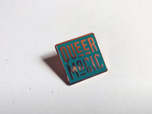 Load image into Gallery viewer, Dark Teal Queer Magic Pin