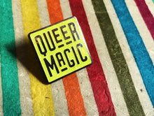 Load image into Gallery viewer, Bright Chartreuse Queer Magic Pin