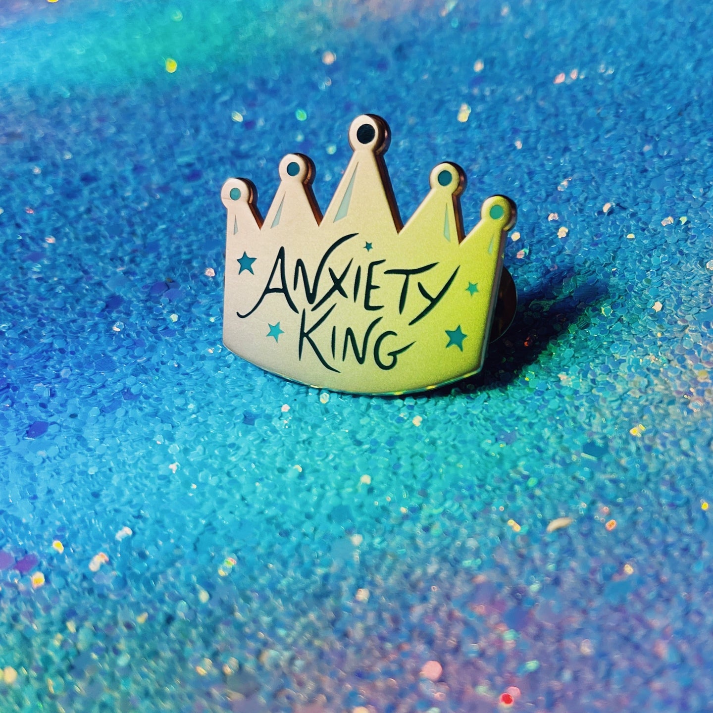 Anxiety King Enamel Pin