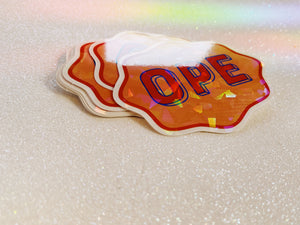 OPE Holographic Sticker
