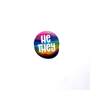 1.25” Psychedelic Swirl Pronoun Buttons