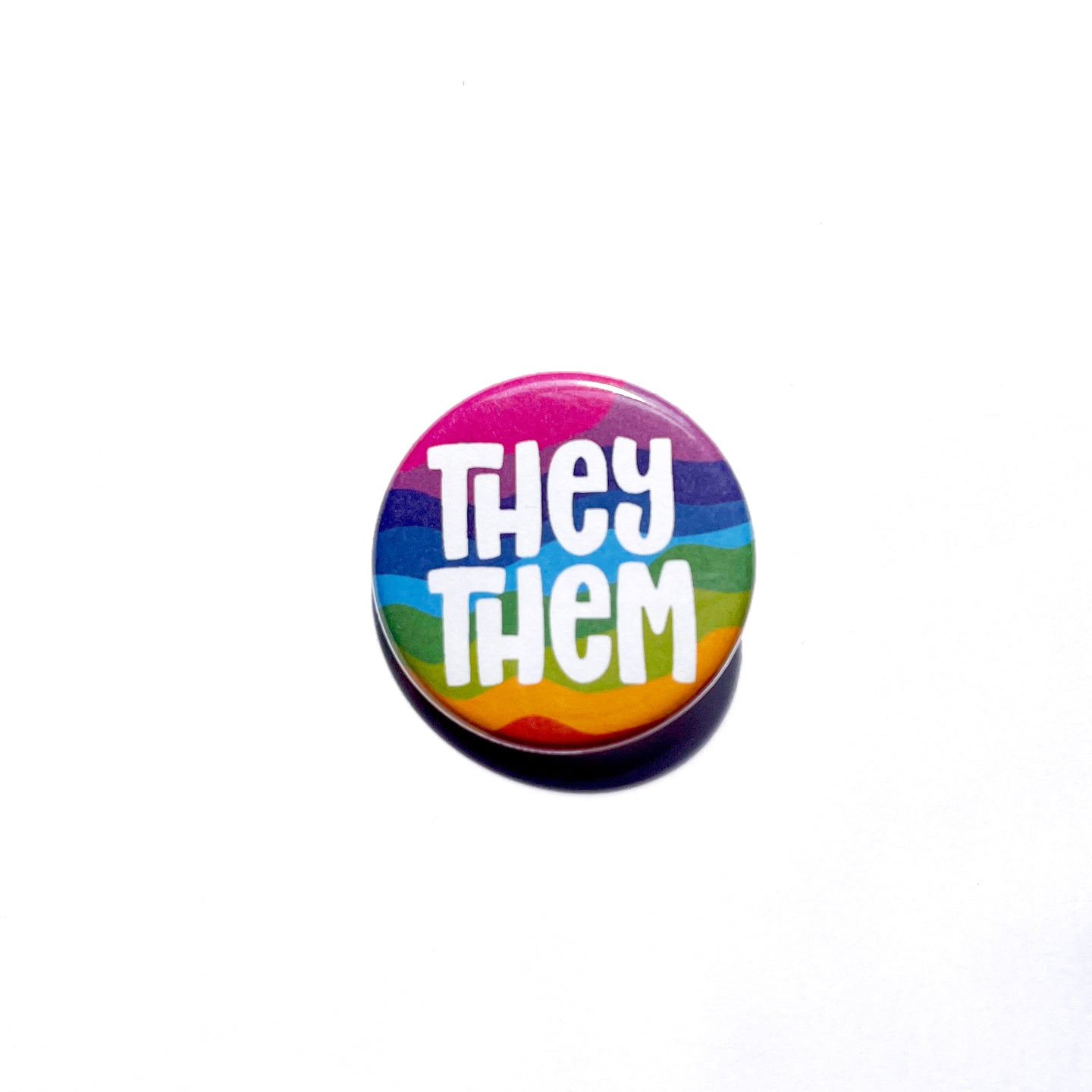 1.25” Psychedelic Swirl Pronoun Buttons