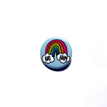 Load image into Gallery viewer, 1.25” Rainbow &amp; Cloud Pronoun Buttons