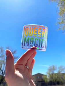 Queer Magic Clear Holographic Sticker
