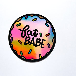 Fat Babe Holographic Sticker