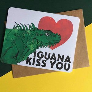 Iguana Kiss You Card