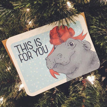 Load image into Gallery viewer, Hippopotamus for Christmas Card
