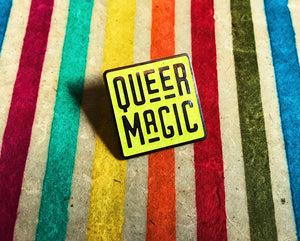 Bright Chartreuse Queer Magic Pin