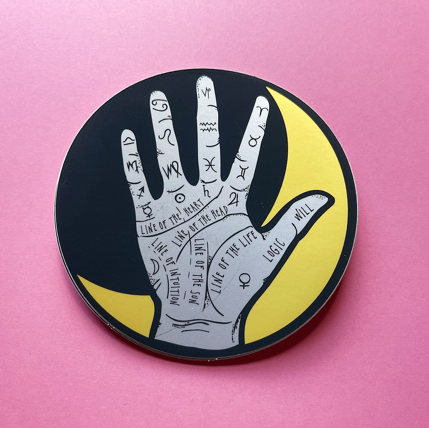 Witchy Moon & Palmistry Sticker