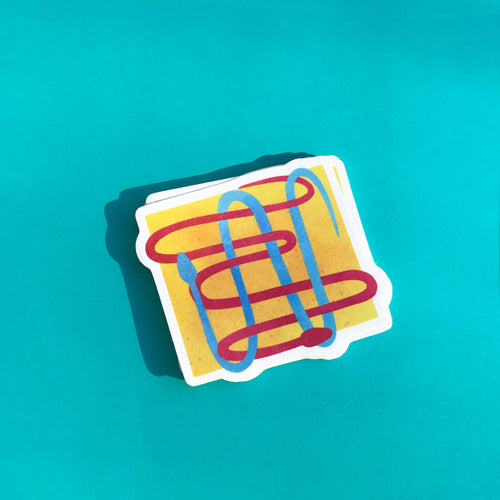 Woven Snakes Glossy Sticker