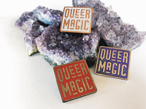 White Queer Magic Pin